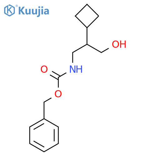 benzyl N-(2-cyclobutyl-3-hydroxypropyl)carbamate structure