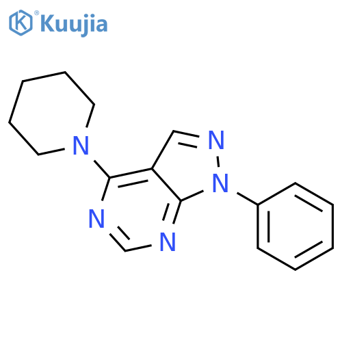 1-{1-Phenyl-1H-pyrazolo3,4-dpyrimidin-4-yl}piperidine structure