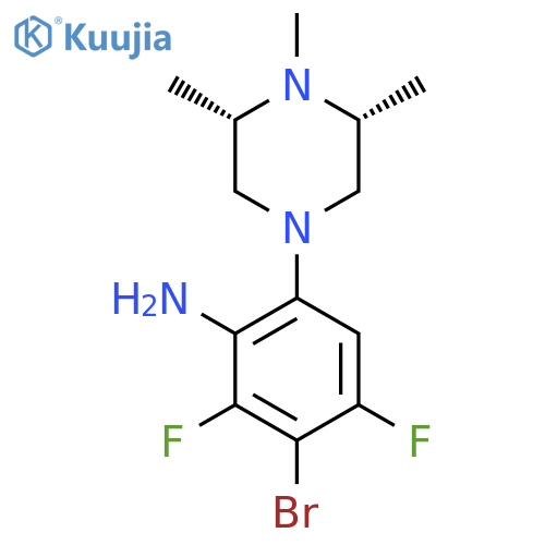 3-bromo-2,4-difluoro-6-[(3R,5S)-3,4,5-trimethylpiperazin-1-yl]aniline structure