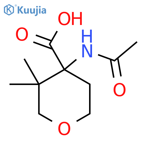 4-Acetamido-3,3-dimethyloxane-4-carboxylic acid structure