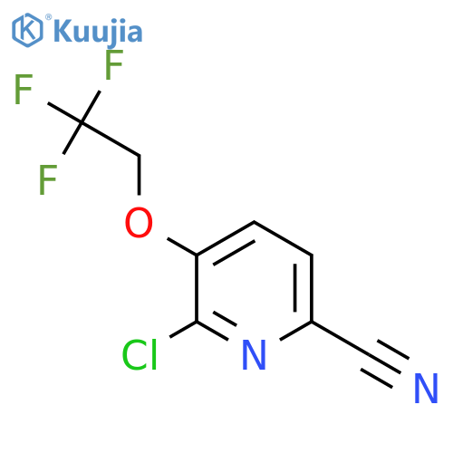 6-Chloro-5-(2,2,2-trifluoroethoxy)-pyridine-2-carbonitrile structure