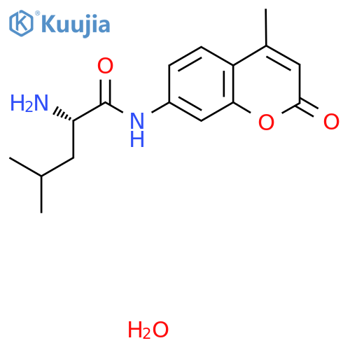 (2S)-2-amino-4-methyl-N-(4-methyl-2-oxochromen-7-yl)pentanamide;hydrate structure