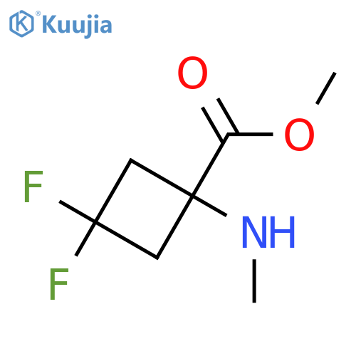 Methyl 3,3-difluoro-1-(methylamino)cyclobutane-1-carboxylate structure