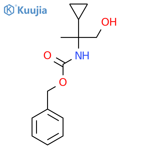 benzyl N-(2-cyclopropyl-1-hydroxypropan-2-yl)carbamate structure