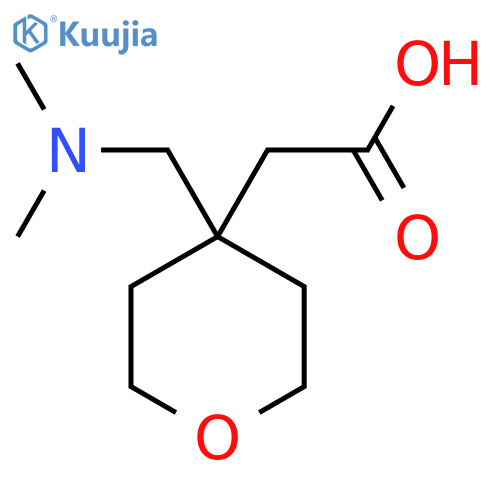 2-{4-[(Dimethylamino)methyl]oxan-4-yl}acetic acid structure