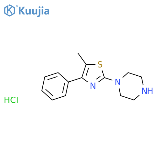 1-(5-Methyl-4-phenyl-1,3-thiazol-2-yl)piperazine hydrochloride structure