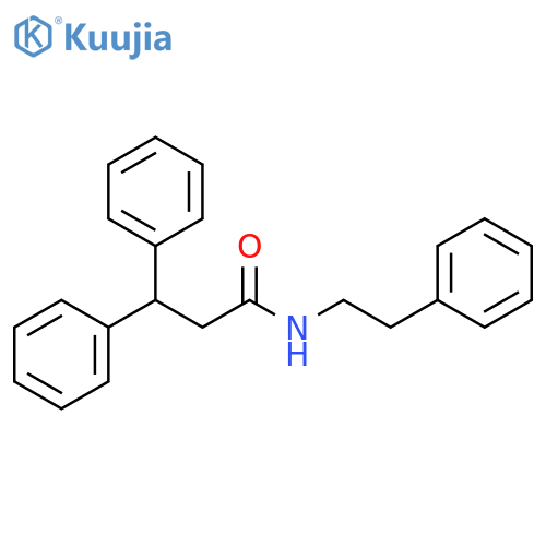 3,3-diphenyl-N-(2-phenylethyl)propanamide structure