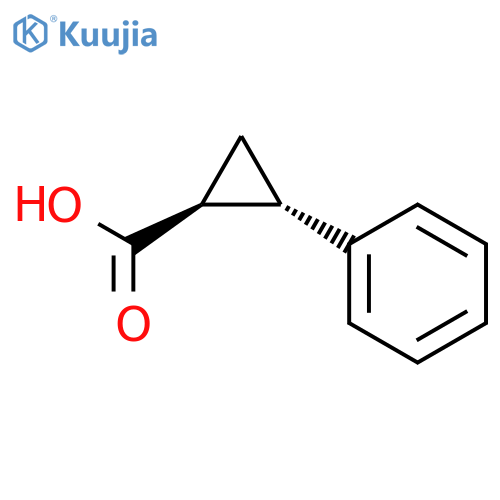 (1S,2S)-2-phenylcyclopropane-1-carboxylic acid structure