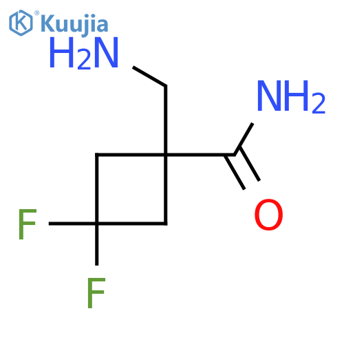 1-(Aminomethyl)-3,3-difluorocyclobutane-1-carboxamide structure