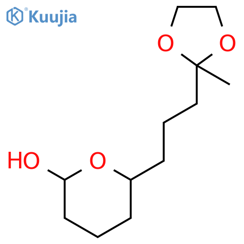 2H-Pyran-2-ol, tetrahydro-6-[3-(2-methyl-1,3-dioxolan-2-yl)propyl]- structure