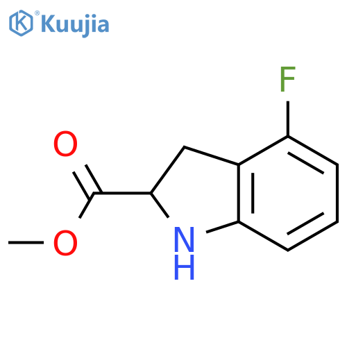 methyl 4-fluoro-2,3-dihydro-1H-indole-2-carboxylate structure