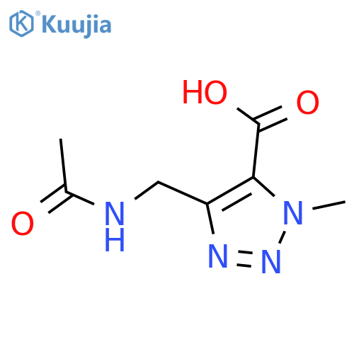 4-(acetamidomethyl)-1-methyl-1H-1,2,3-triazole-5-carboxylic acid structure