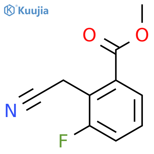 Methyl 2-(cyanomethyl)-3-fluorobenzoate structure