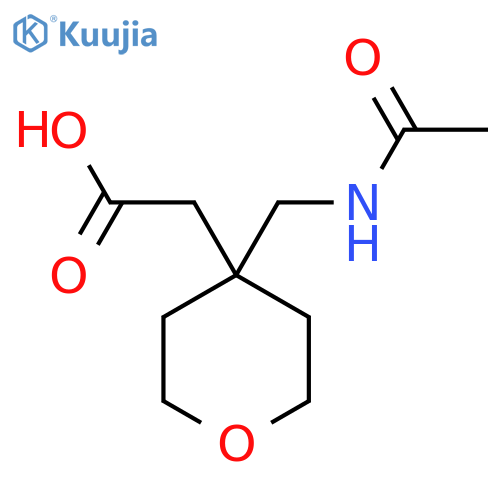 2-[4-(Acetamidomethyl)oxan-4-yl]acetic acid structure