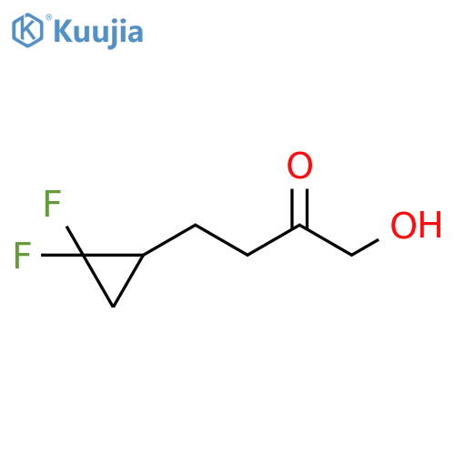 4-(2,2-difluorocyclopropyl)-1-hydroxybutan-2-one structure