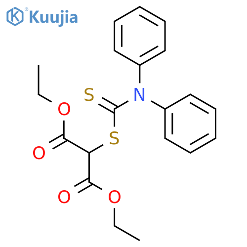 Diethyl [(diphenylcarbamothioyl)sulfanyl]propanedioate structure