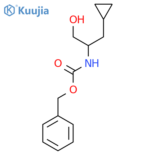 benzyl N-(1-cyclopropyl-3-hydroxypropan-2-yl)carbamate structure