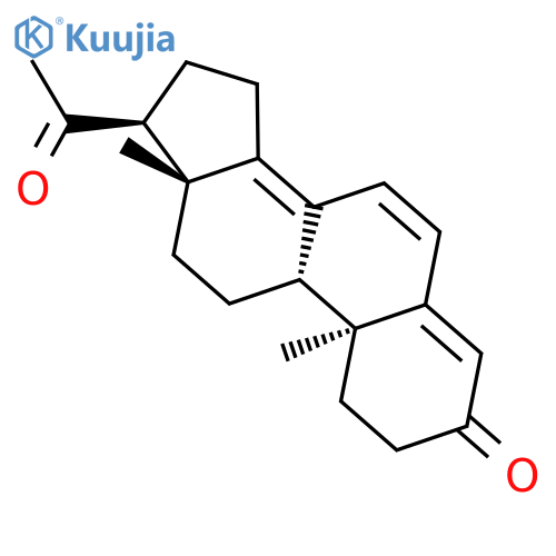 9β,10α-Pregna-4,6,8(14)-triene-3,20-dione structure