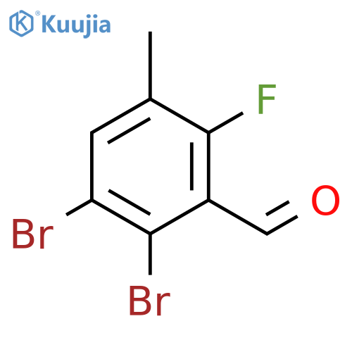 2,3-Dibromo-6-fluoro-5-methylbenzaldehyde structure