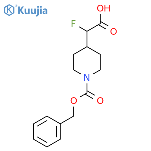 2-{1-[(Benzyloxy)carbonyl]piperidin-4-yl}-2-fluoroacetic acid structure