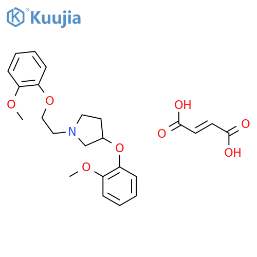 3-(2-methoxyphenoxy)-1-[2-(2-methoxyphenoxy)ethyl]pyrrolidine (2E)-but-2-enedioate structure