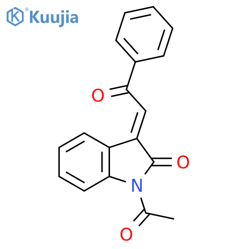 2H-Indol-2-one, 1-acetyl-1,3-dihydro-3-(2-oxo-2-phenylethylidene)-, (E)- structure