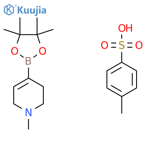 1-Methyl-4-(4,4,5,5-tetramethyl-1,3,2-dioxaborolan-2-yl)-1,2,3,6-tetrahydropyridine 4-methylbenzenesulfonate structure