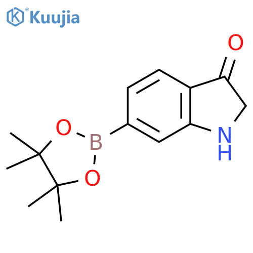 6-(4,4,5,5-tetramethyl-1,3,2-dioxaborolan-2-yl)indolin-3-one structure