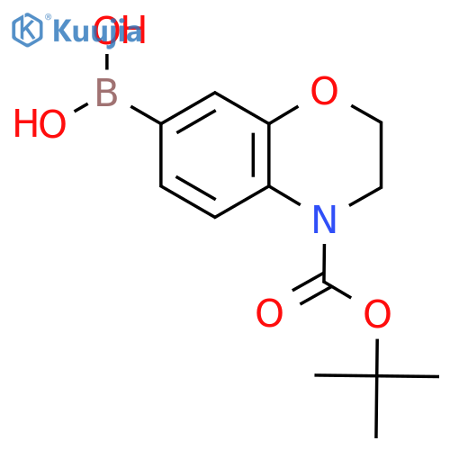 (4-(Tert-Butoxycarbonyl)-3,4-dihydro-2H-benzo[b][1,4]oxazin-7-yl)boronic acid structure