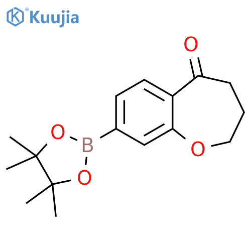 1-Benzoxepin-5(2H)-one, 3,4-dihydro-8-(4,4,5,5-tetramethyl-1,3,2-dioxaborolan-2-yl)- structure