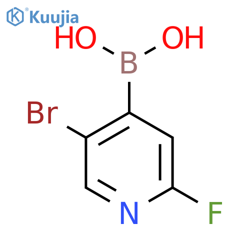 (5-Bromo-2-fluoropyridin-4-yl)boronic acid structure