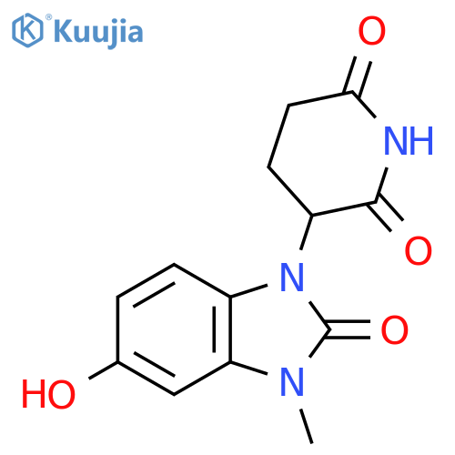 3-(5-hydroxy-3-methyl-2-oxo-2,3-dihydro-1H-1,3-benzodiazol-1-yl)piperidine-2,6-dione structure