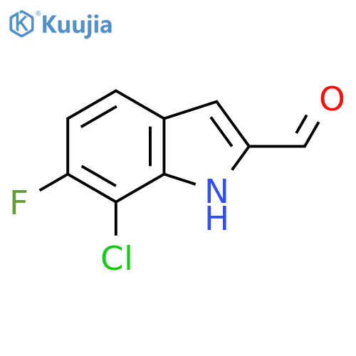 7-Chloro-6-fluoro-1H-indole-2-carbaldehyde structure