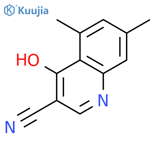 3-Quinolinecarbonitrile, 4-hydroxy-5,7-diMethyl- structure