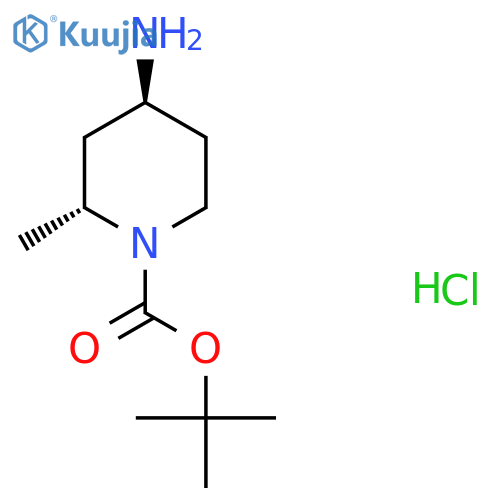 (2R,4S)-4-Amino-2-methyl-piperidine-1-carboxylic acid tert-butyl ester hydrochloride structure