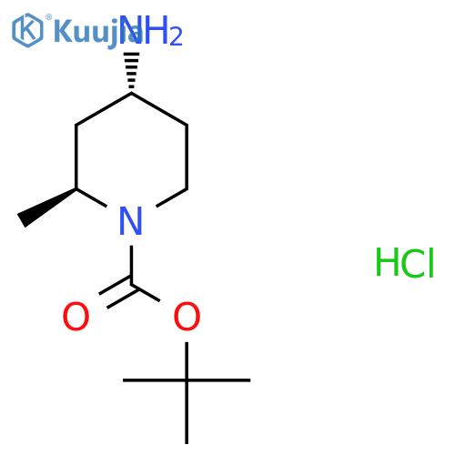 (2S,4R)-4-Amino-2-methyl-piperidine-1-carboxylic acid tert-butyl ester hydrochloride structure