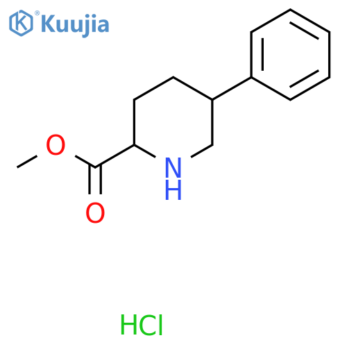 5-Phenyl-piperidine-2-carboxylic acid methyl ester hydrochloride structure