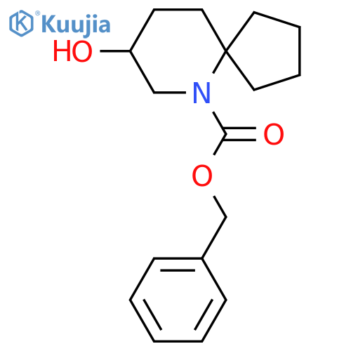 8-Hydroxy-6-aza-spiro[4.5]decane-6-carboxylic acid benzyl ester structure