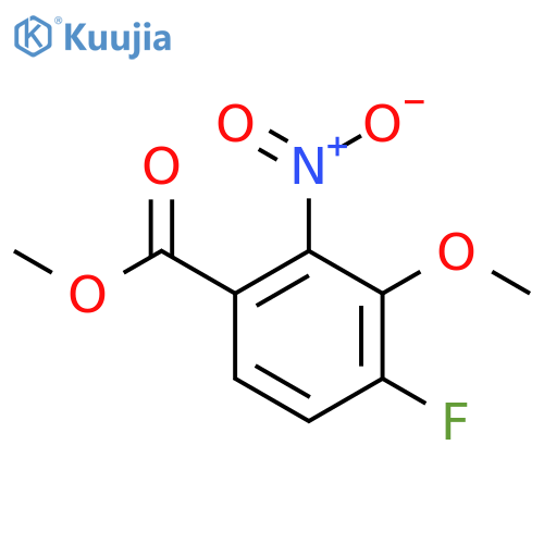 4-Fluoro-3-methoxy-2-nitro-benzoic acid methyl ester structure