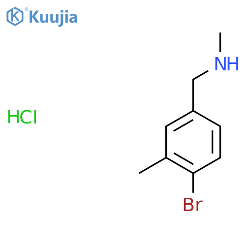 (4-Bromo-3-methyl-benzyl)-methyl-amine hydrochoride structure