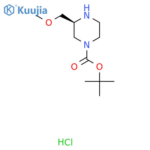 (S)-3-Methoxymethyl-piperazine-1-carboxylic acid tert-butyl ester hydrochloride structure