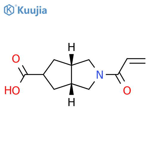 (3aR,5R,6aS)-2-(prop-2-enoyl)-octahydrocyclopentacpyrrole-5-carboxylic acid structure