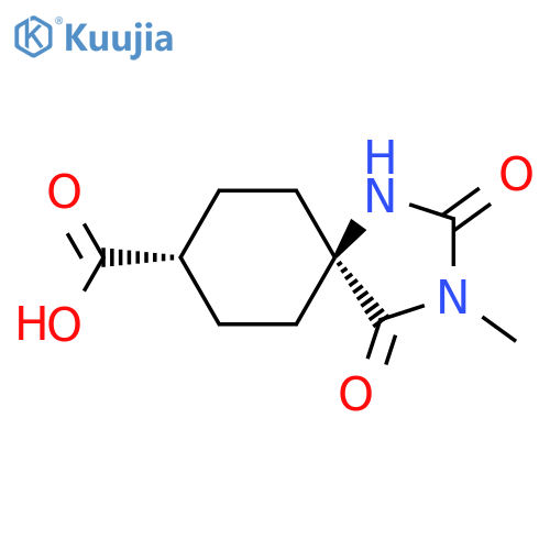 1,3-Diazaspiro[4.5]decane-8-carboxylic acid, 3-methyl-2,4-dioxo-, trans- structure