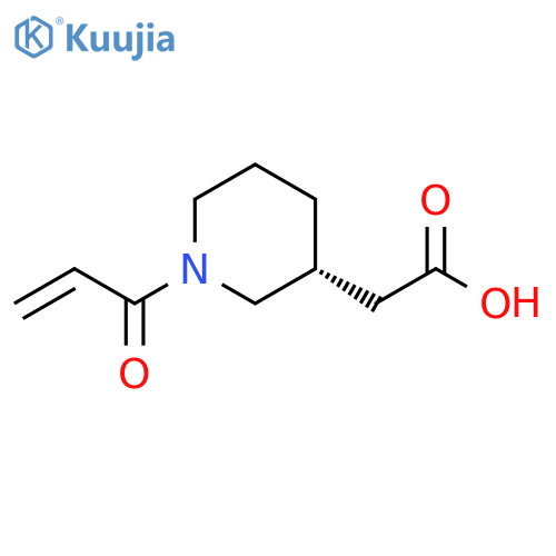(3R)-1-(1-Oxo-2-propen-1-yl)-3-piperidineacetic acid structure