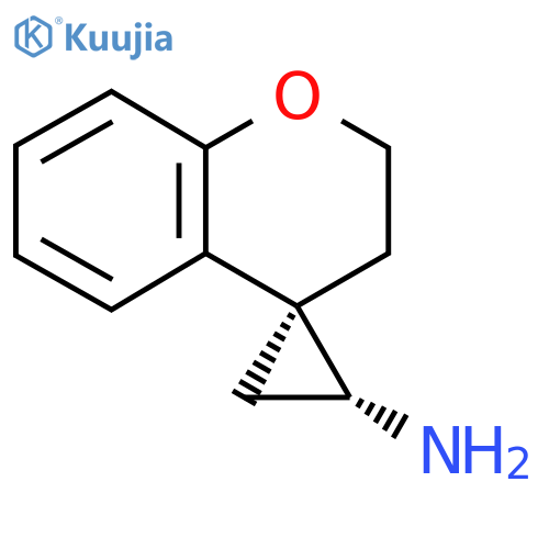 rac-(3'R,4R)-2,3-dihydrospiro[1-benzopyran-4,1'-cyclopropane]-3'-amine structure