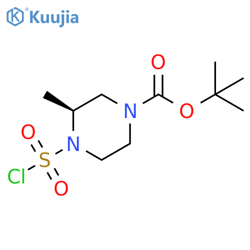 1,1-Dimethylethyl (3S)-4-(chlorosulfonyl)-3-methyl-1-piperazinecarboxylate structure