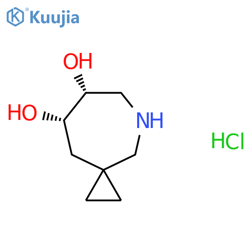 (7R,8S)-5-Azaspiro[2.6]nonane-7,8-diol;hydrochloride structure