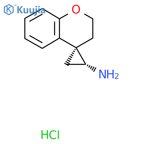 (1'R,4R)-Spiro[2,3-dihydrochromene-4,2'-cyclopropane]-1'-amine;hydrochloride structure