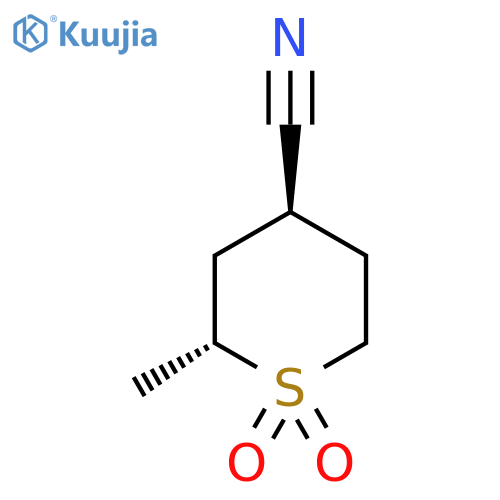(2R,4S)-2-Methyl-1,1-dioxothiane-4-carbonitrile structure
