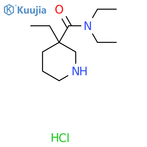 N,N,3-Triethylpiperidine-3-carboxamide;hydrochloride structure